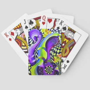 80`s Retro Geometric Mönster Casinokort