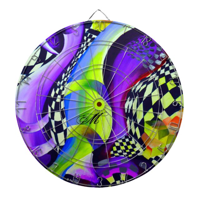 80`s Retro Geometric Mönster Darttavla (Framsidan)