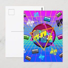 80:s Retro-kassettband Old school Vykort