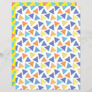 80:s Retro Neon Triangle Mönster