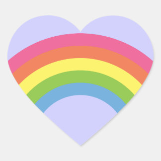 80:s Retro Rainbow Heart-fästare Hjärtformat Klistermärke