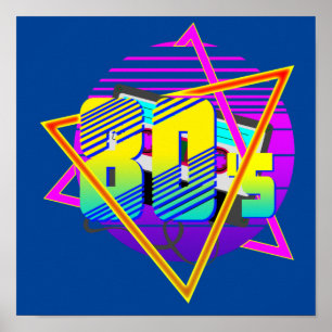 80:s Retro Vintage Sunset Poster