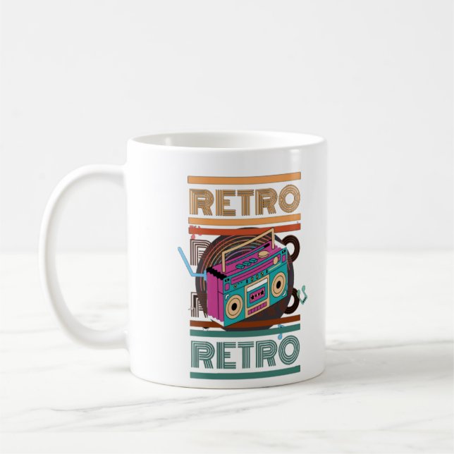 80:s retroboombox kaffemugg (Vänster)