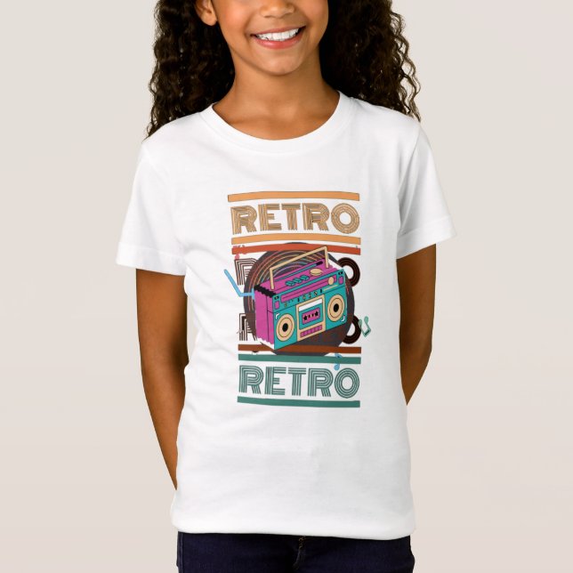 80:s retroboombox t shirt (Framsida)
