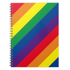 80:s Stil Rainbow Stripe Spiral bärbar dator Anteckningsbok