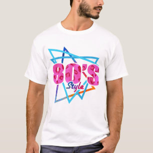 80:s Stil - Roligt Retro Rosa Leopard Skriv ut T Shirt