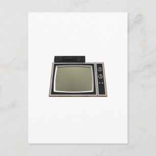 80:s Stil-TV och VCR: 3D-modell Vykort
