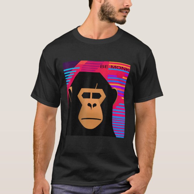 80 s Synthwave Be Munk T Shirt (Framsida)