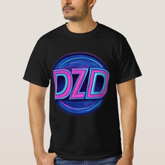 80:s Tema'd DZD-Logotyp T Shirt (Framsida)