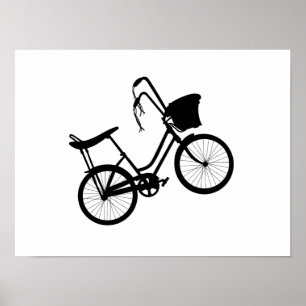80:s Wheelie (svart) Poster