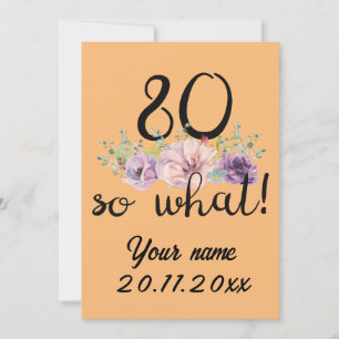 80 Så Vad 80-årsdag Roligt Meddelande