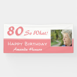 80 Så vad Rosa Funny 80:e Födelsedagsfesten Photo