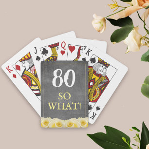 80, så vilken fin Ro-kalkbräda 80:e födelsedagen Casinokort