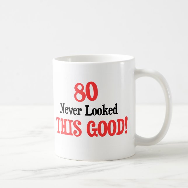 80 såg aldrig denna bra kaffemugg (Höger)