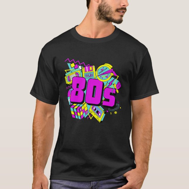 80-sekunders temaparty för 80-sekunders utrustning t shirt (Framsida)