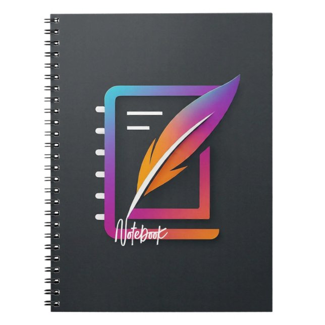 80 sidor med svartvitt streck anteckningsbok (Framsidan)