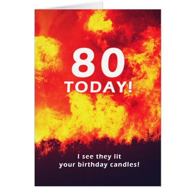 80 Skogsbrandsladd Humor Hälsningskort (Framsidan)