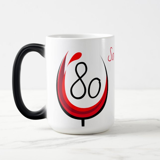 80 So What Vinglas Inspiration 80-årsdag Magisk Mugg (Vänster)