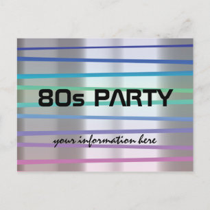 80-tal eller 90-tal temaparty eller återförening inbjudan vykort