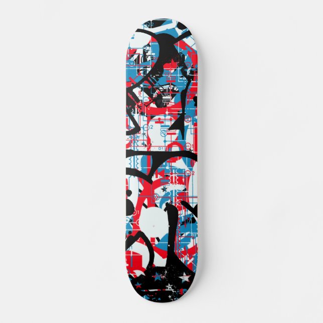 80-tal Graffiti Mini Skateboard Bräda 18,5 Cm (Framsida)