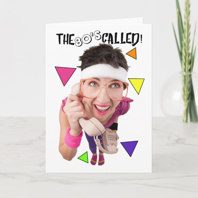 80-tal kallade det Födelsedag Blidka kortet Kort (Framsida)