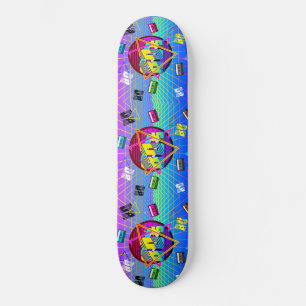 80-TAL RETRO GAMMAL SKOL KASSETTBAND MINI SKATEBOARD BRÄDA 18,5 CM