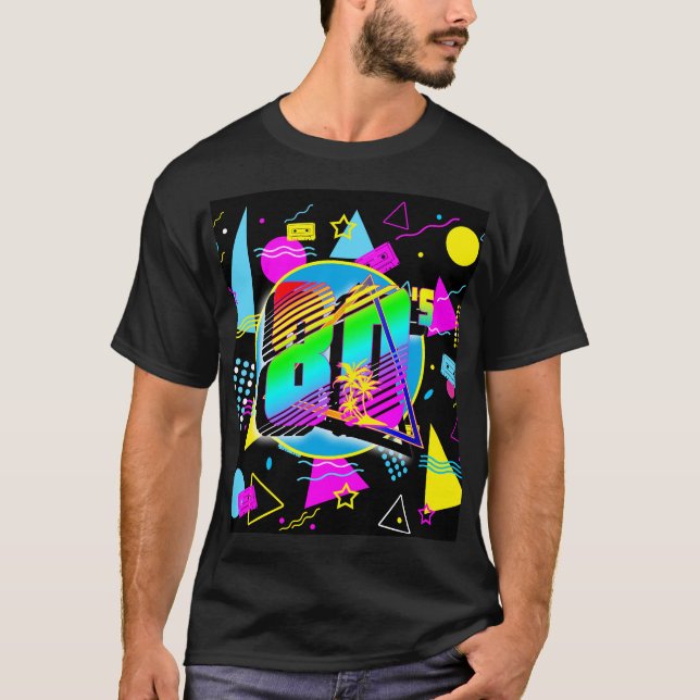80-TAL RETRO VINTAGE GAMMAL STIL T SHIRT (Framsida)