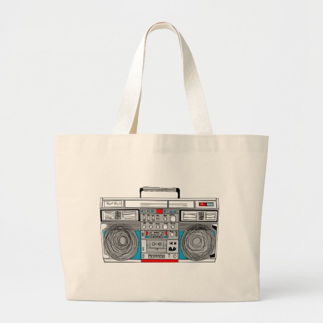 80-talboomboxillustration jumbo tygkasse (Framsidan)