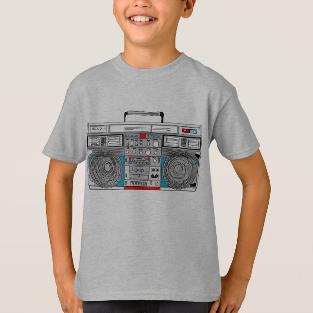 80-talboomboxillustration tee shirt (Framsida)