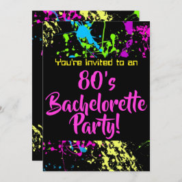 80-talet Bachelorette Party Inbjudningar