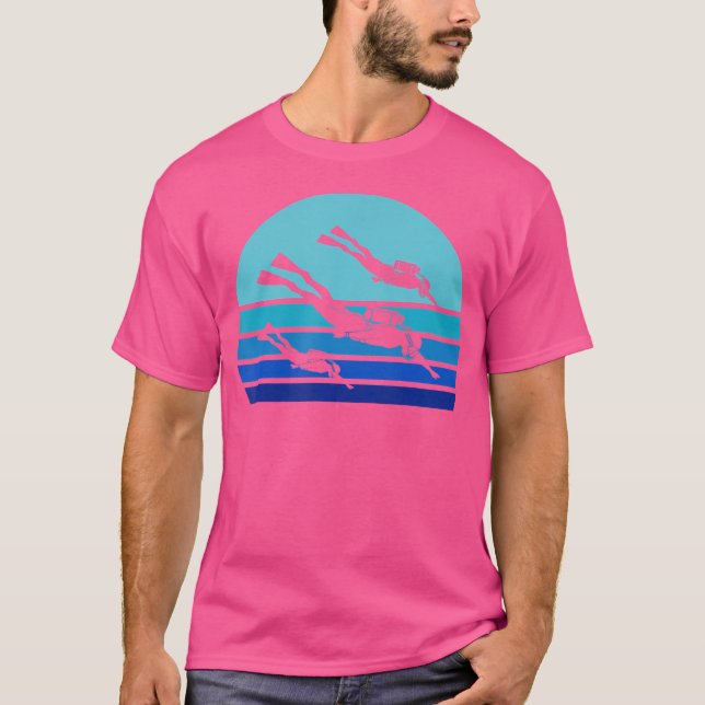 80-talet diver Deep Sea Diving T Shirt (Framsida)