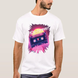80-talet – För evigt! Retro-kassett T-shirt