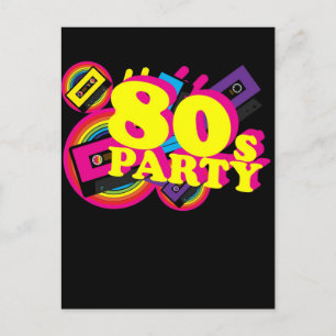 80-talet Party Inbjudan Vykort