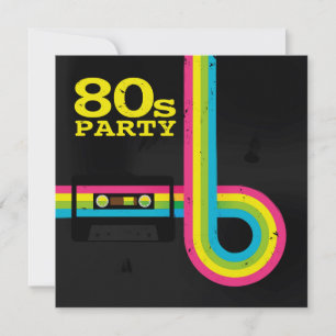 80-talet Party Inbjudningar