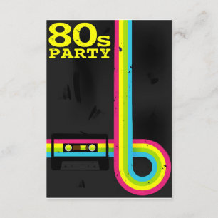 80-talet party inbjudningar