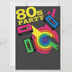 80-talet party inbjudningar