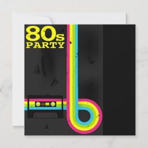 80-talet party inbjudningar