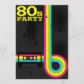 80-talet party inbjudningar