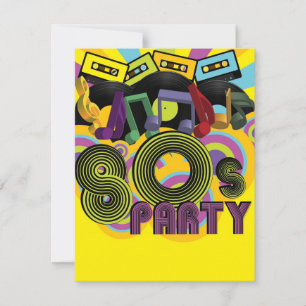 80-talet Party Inbjudningar