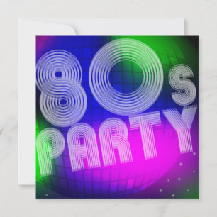 80-talet Party Inbjudningar