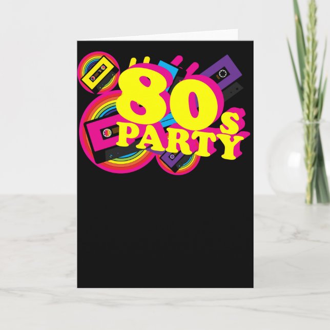 80-talet Party Kort (Framsida)