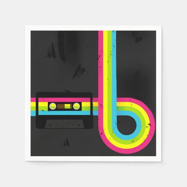 80-talet party pappersservett (Framsidan)