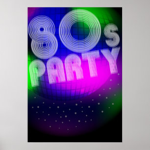 80-talet Party Poster
