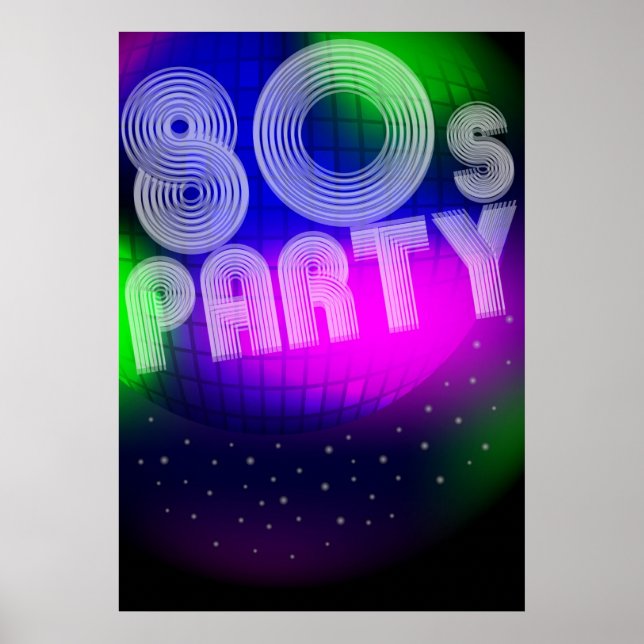 80-talet Party Poster (Framsidan)