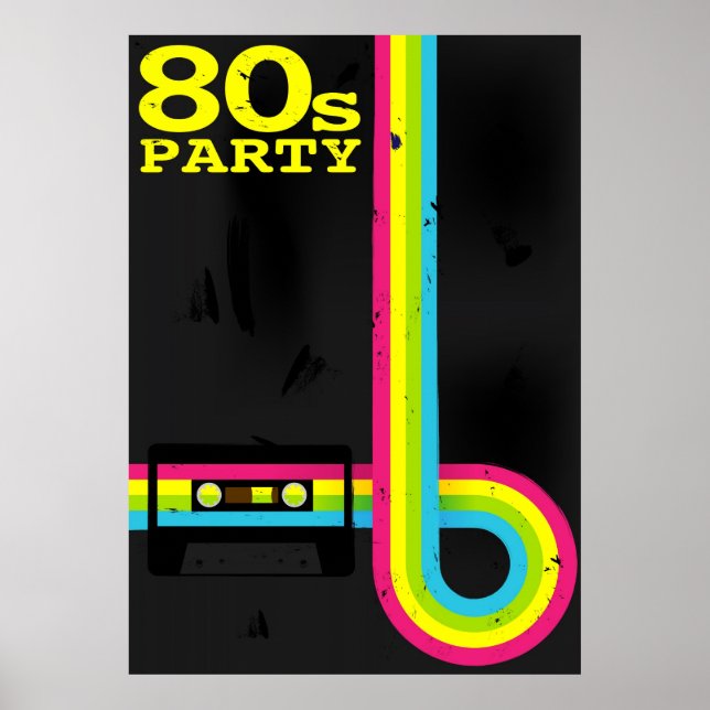 80-talet party poster (Framsidan)