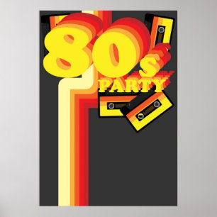 80-talet Party Poster