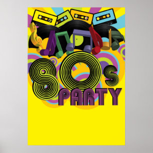 80-talet Party Poster