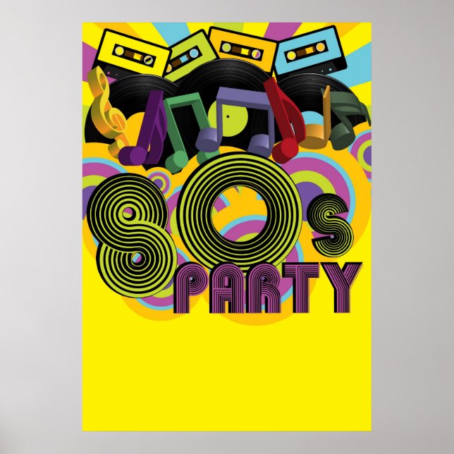 80-talet Party Poster (Framsidan)