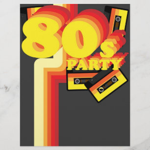 80-talet Party Reklamblad