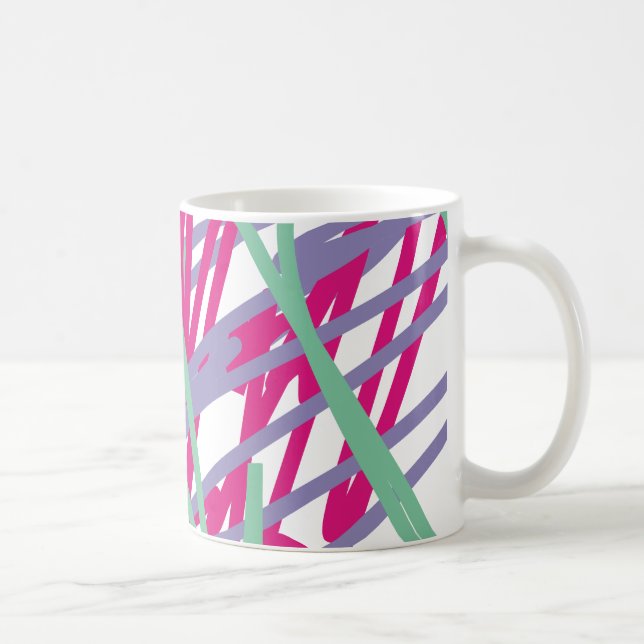 80-talet vintage färg stänk medleyflicka kaffemugg (Höger)